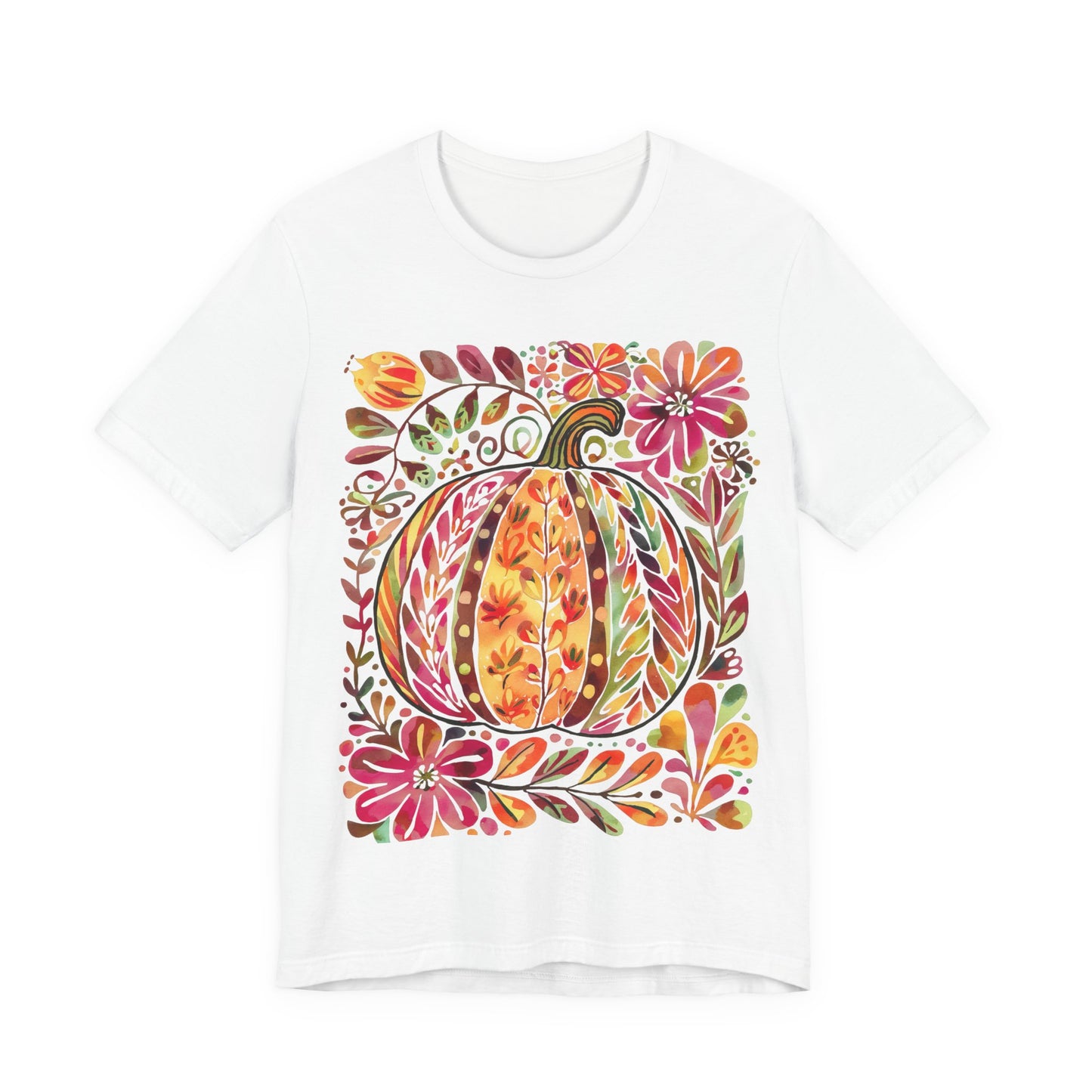 Fall Floral Pumpkin Tee
