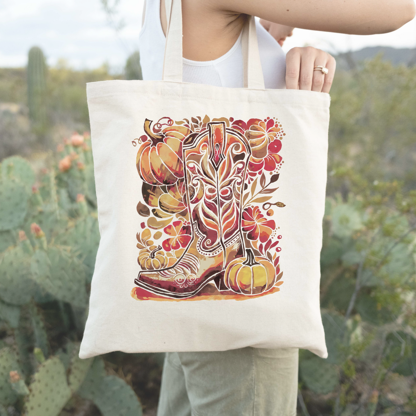 Cowgirl Boot Tote Bag