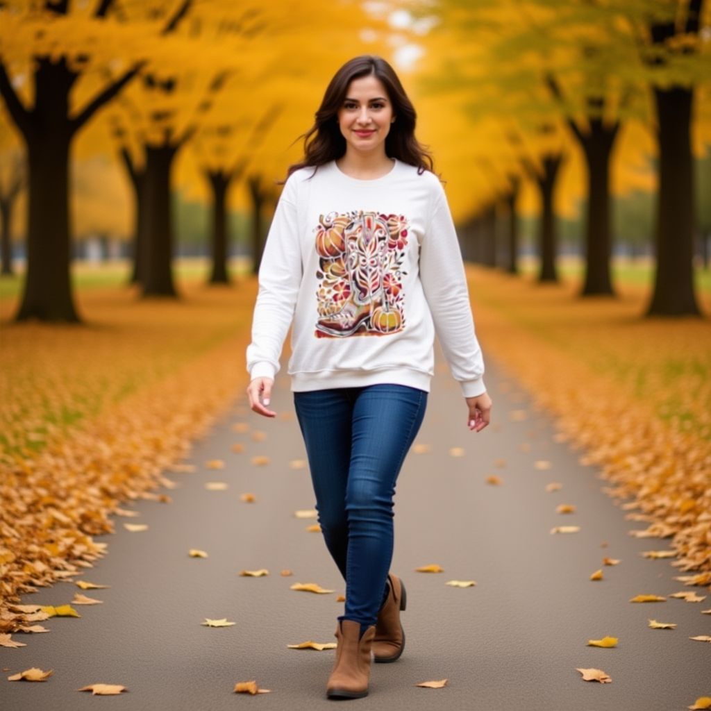 Cowgirl Boot Fall Sweatshirt