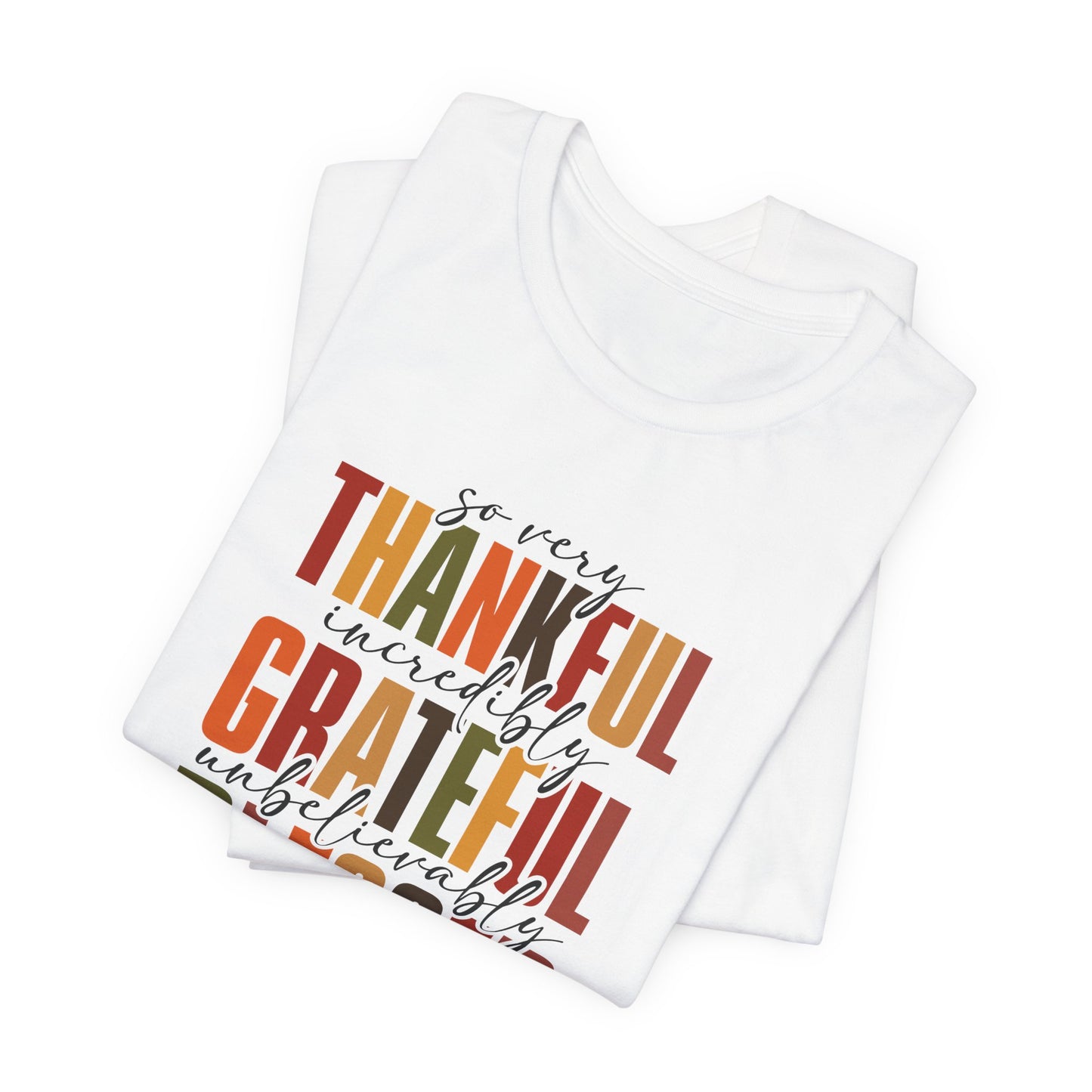 Thankful, Grateful, Blessed, Tee