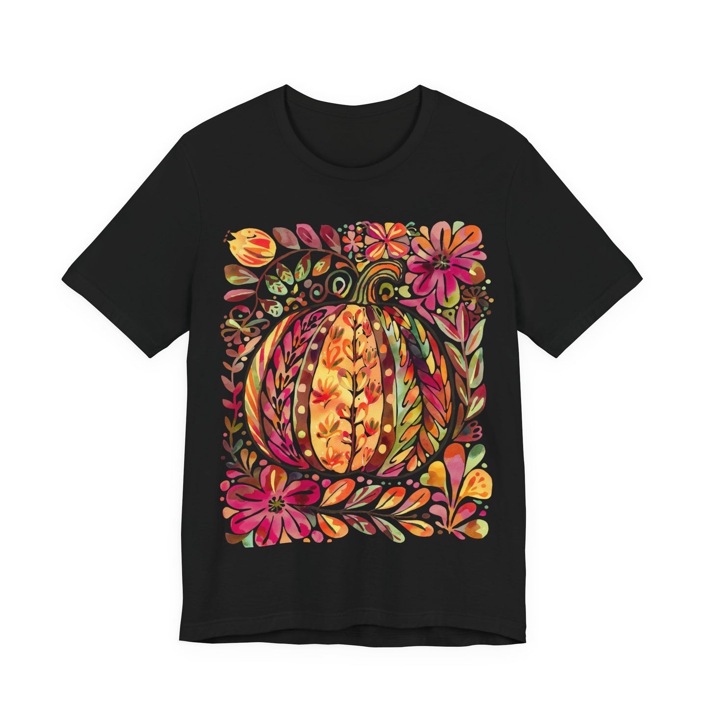 Fall Floral Pumpkin Tee