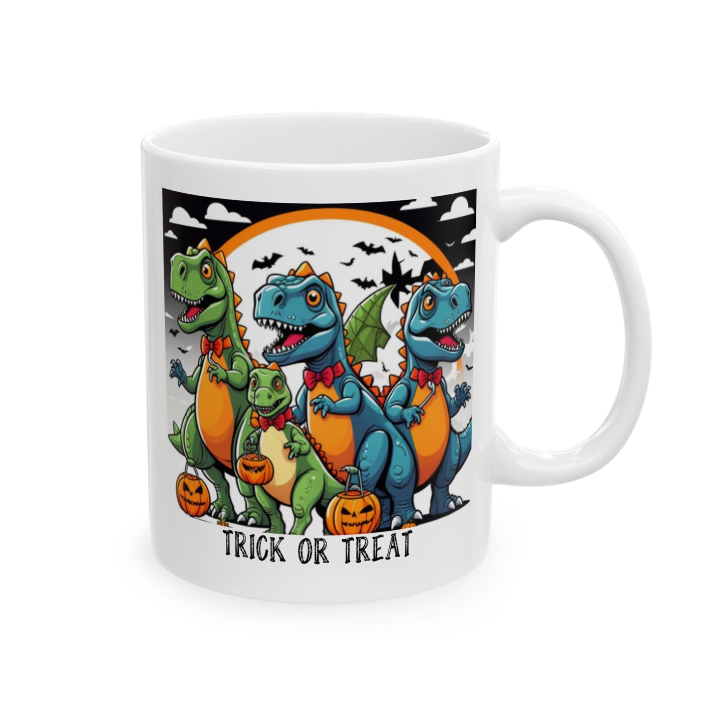 Funny Dinosaur Halloween Ceramic Mug