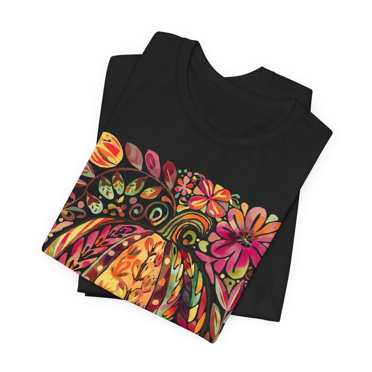 Fall Floral Pumpkin Tee