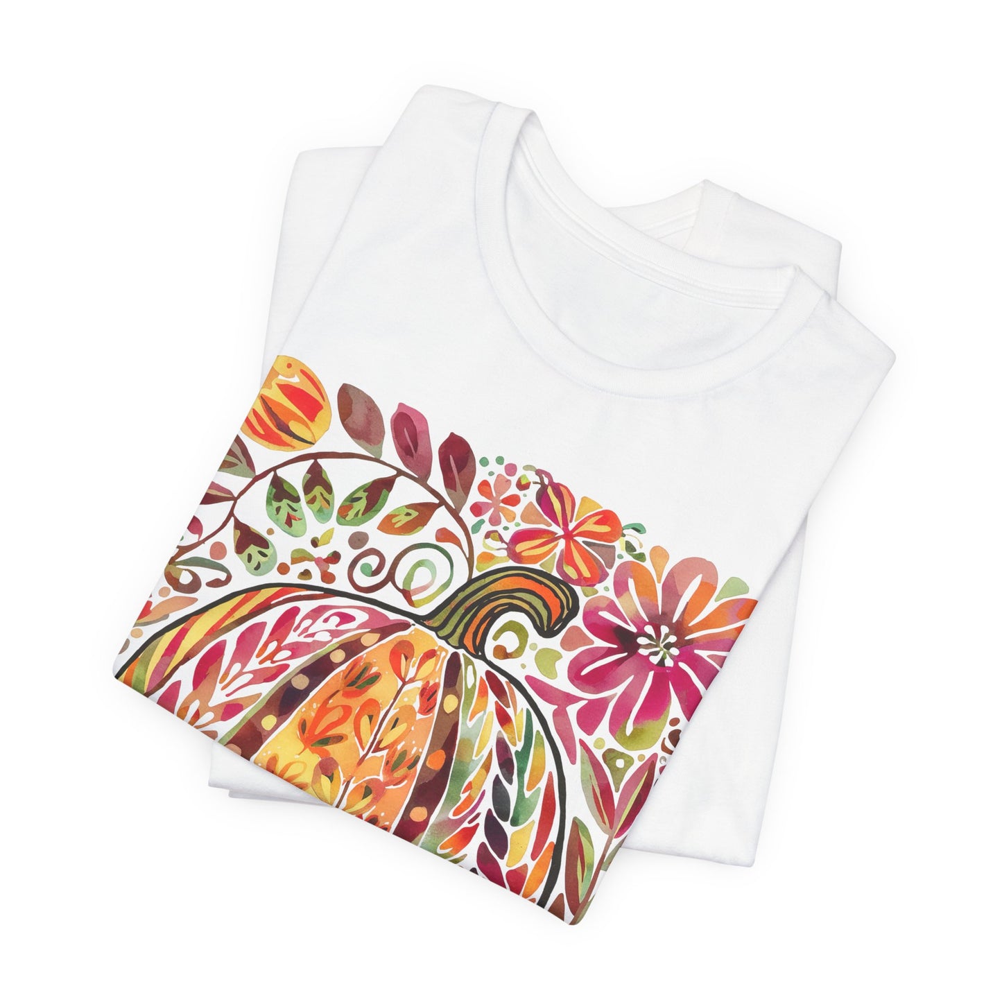 Fall Floral Pumpkin Tee