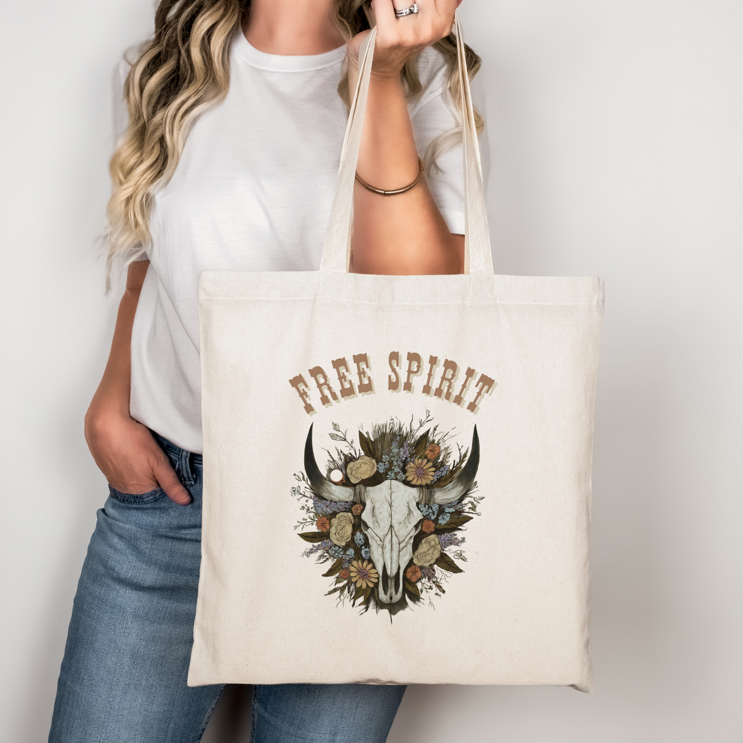 Free Spirit Cotton Canvas Tote Bag