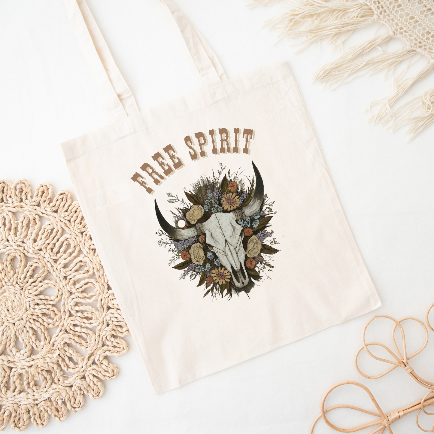 Free Spirit Cotton Canvas Tote Bag