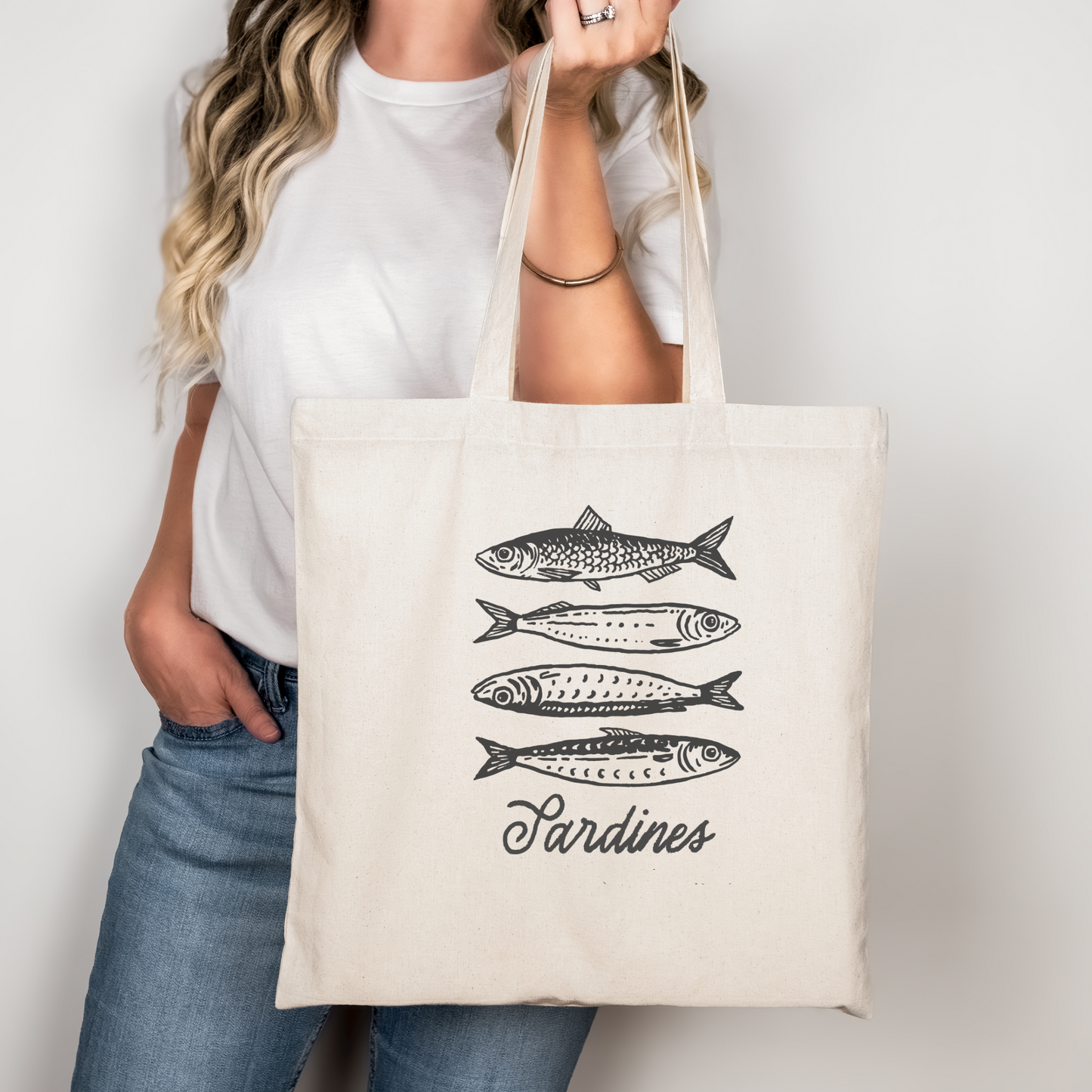Sardine Cotton Canvas Tote Bag