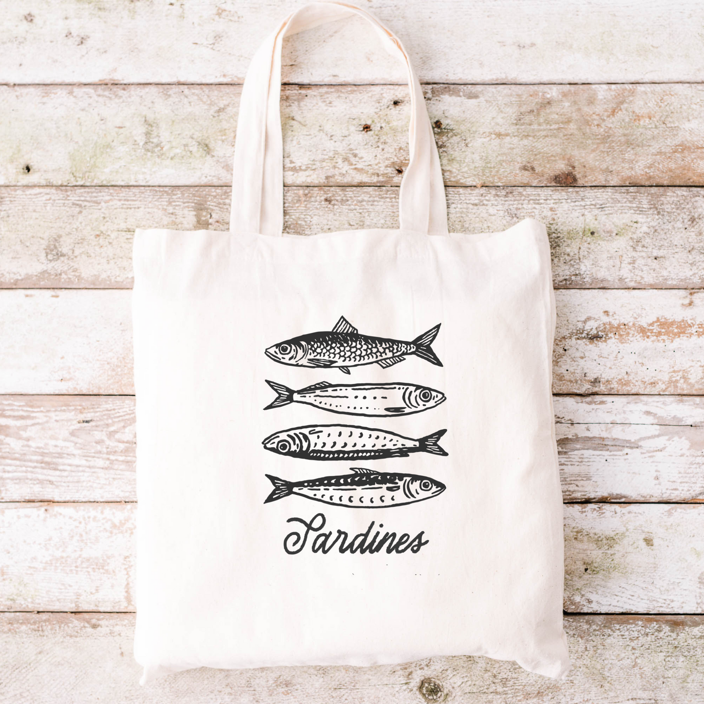 Sardine Cotton Canvas Tote Bag