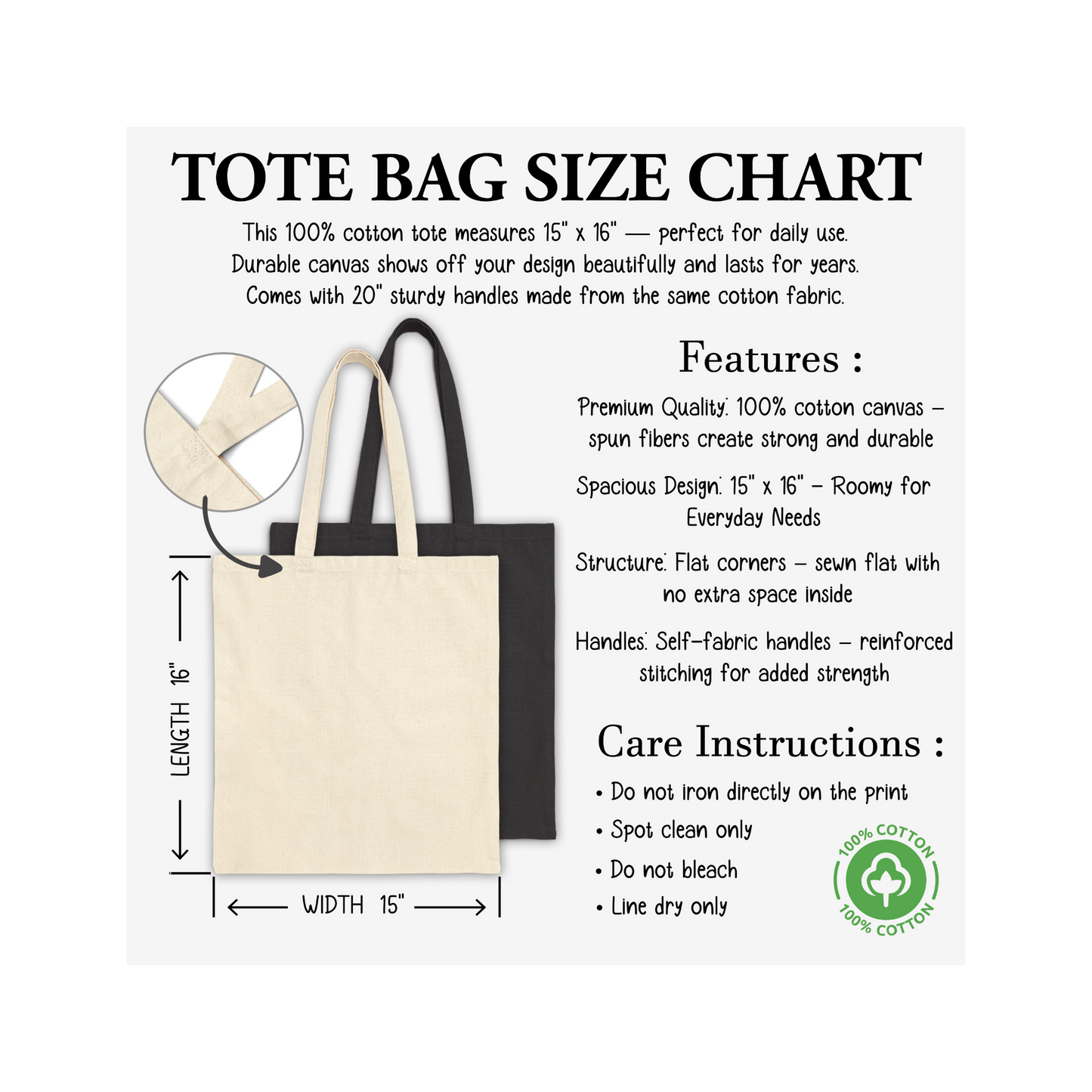 Halloween Ghost Cotton Canvas Tote Bag