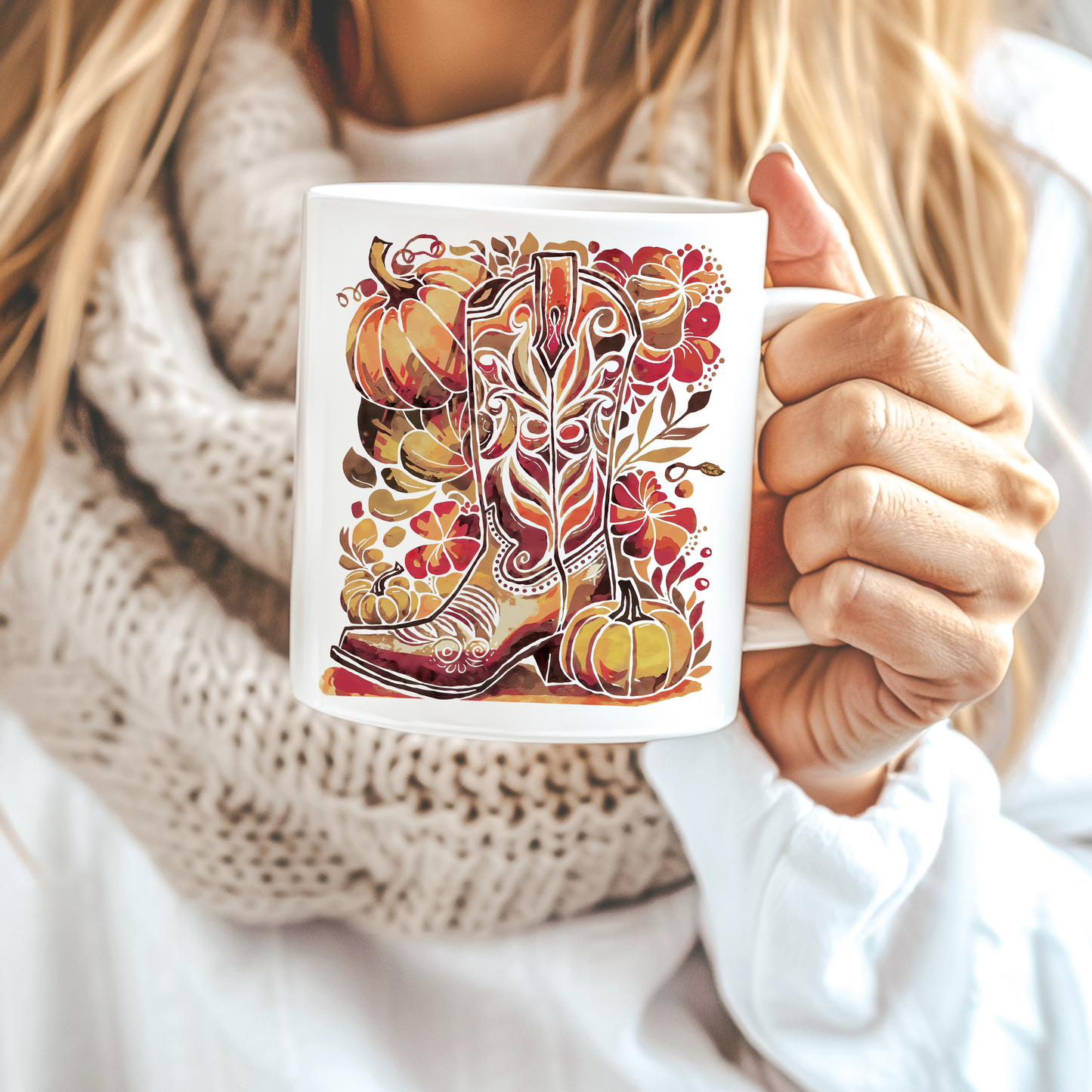 Cowgirl Boot Ceramic Mug