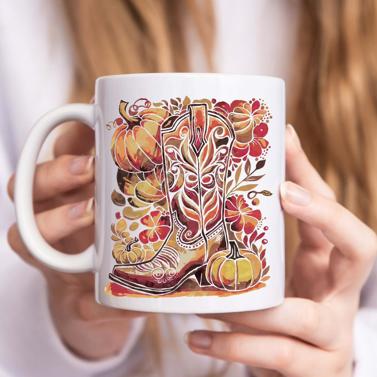 Cowgirl Boot Ceramic Mug