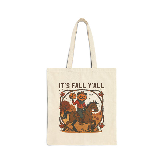 It's Fall Y'All Cotton Canvas Tote Bag