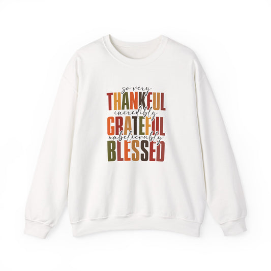 Thankful, Grateful, Blessed Crewneck Sweatshirt