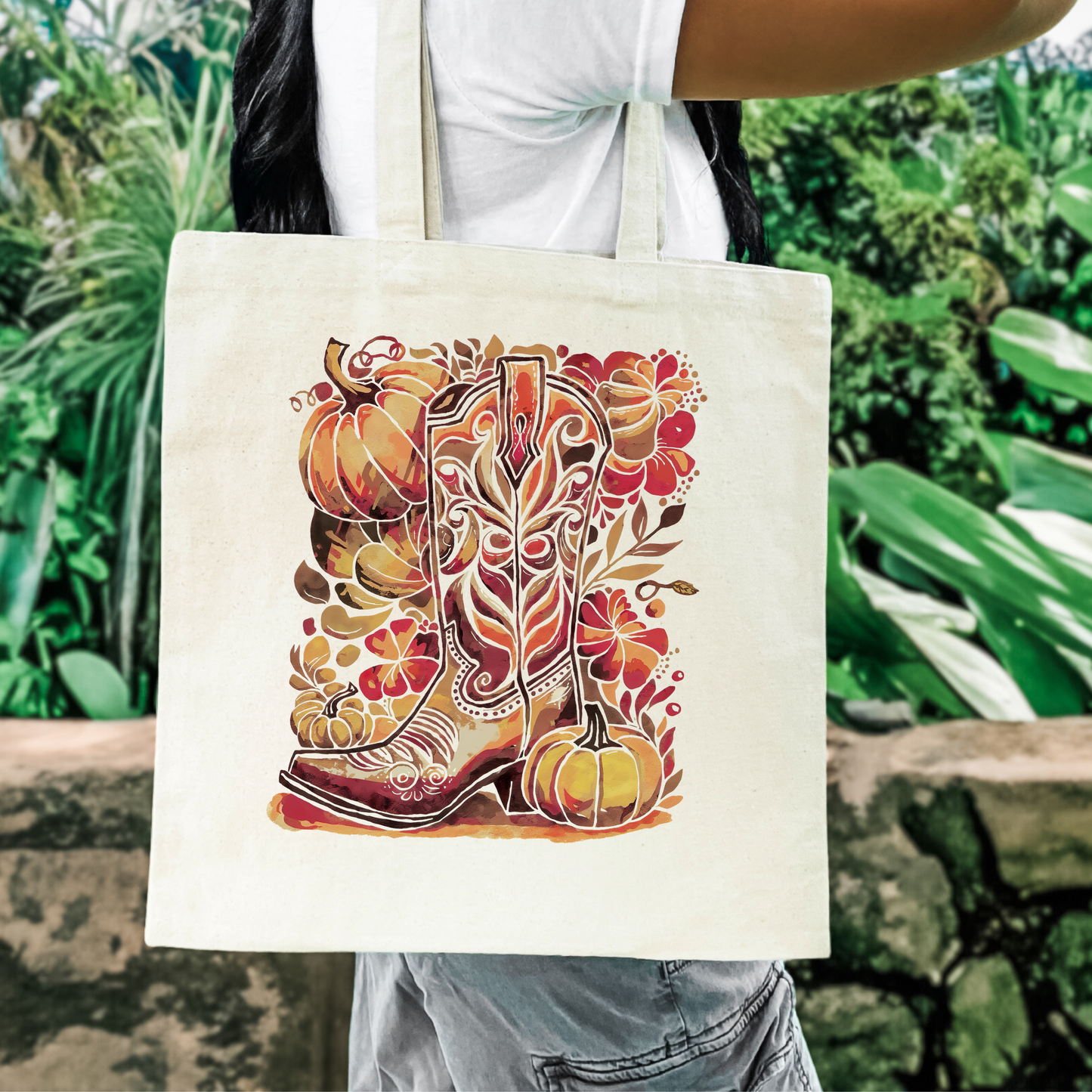 Cowgirl Boot Tote Bag