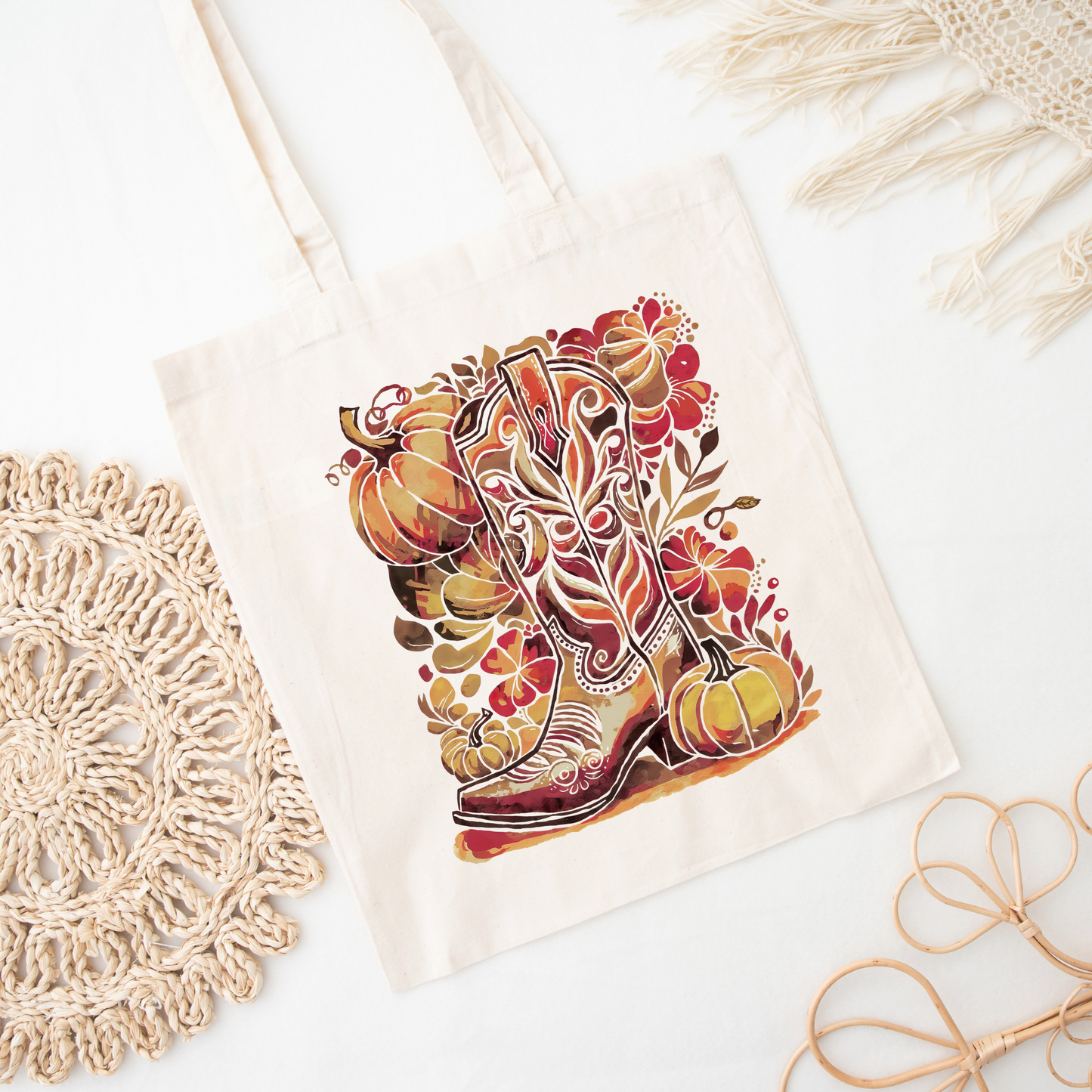 Cowgirl Boot Tote Bag