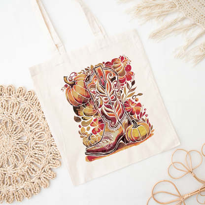 Cowgirl Boot Tote Bag