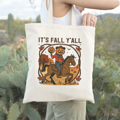 It's Fall Y'All Cotton Canvas Tote Bag
