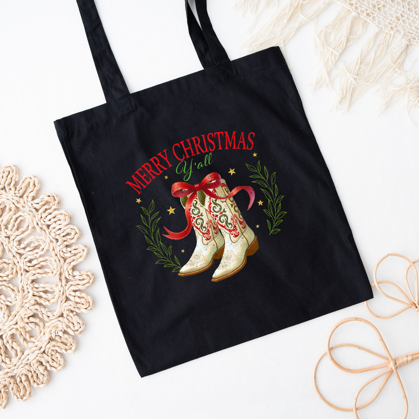 Country Christmas Tote Bag