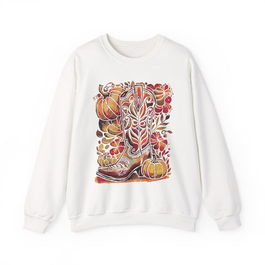 Cowgirl Boot Fall Sweatshirt