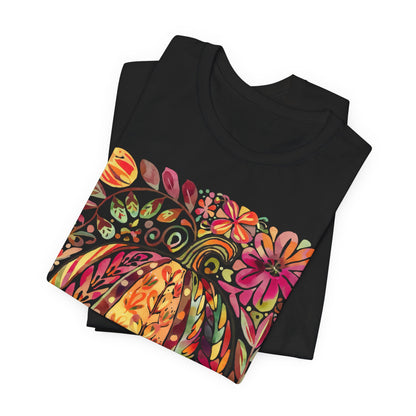 Fall Floral Pumpkin Tee