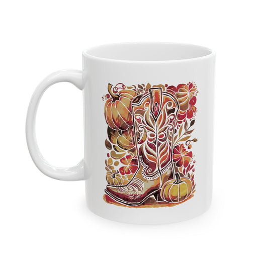 Cowgirl Boot Ceramic Mug
