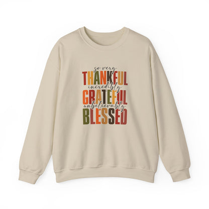 Thankful, Grateful, Blessed Crewneck Sweatshirt