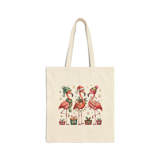 Flamingo Christmas Tote Bag