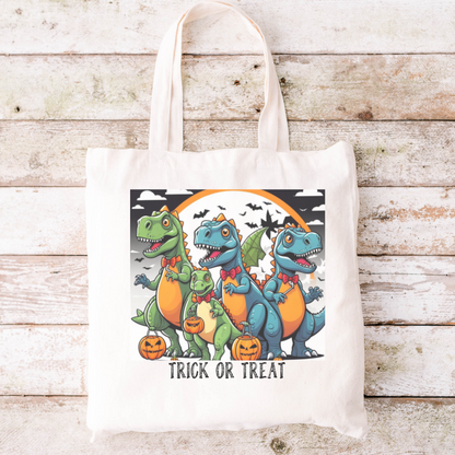 Halloween Dinosaur Tote Bag, Trick or Treat  Bag