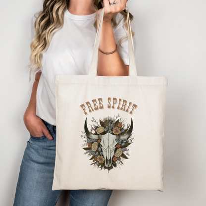 Free Spirit Cotton Canvas Tote Bag