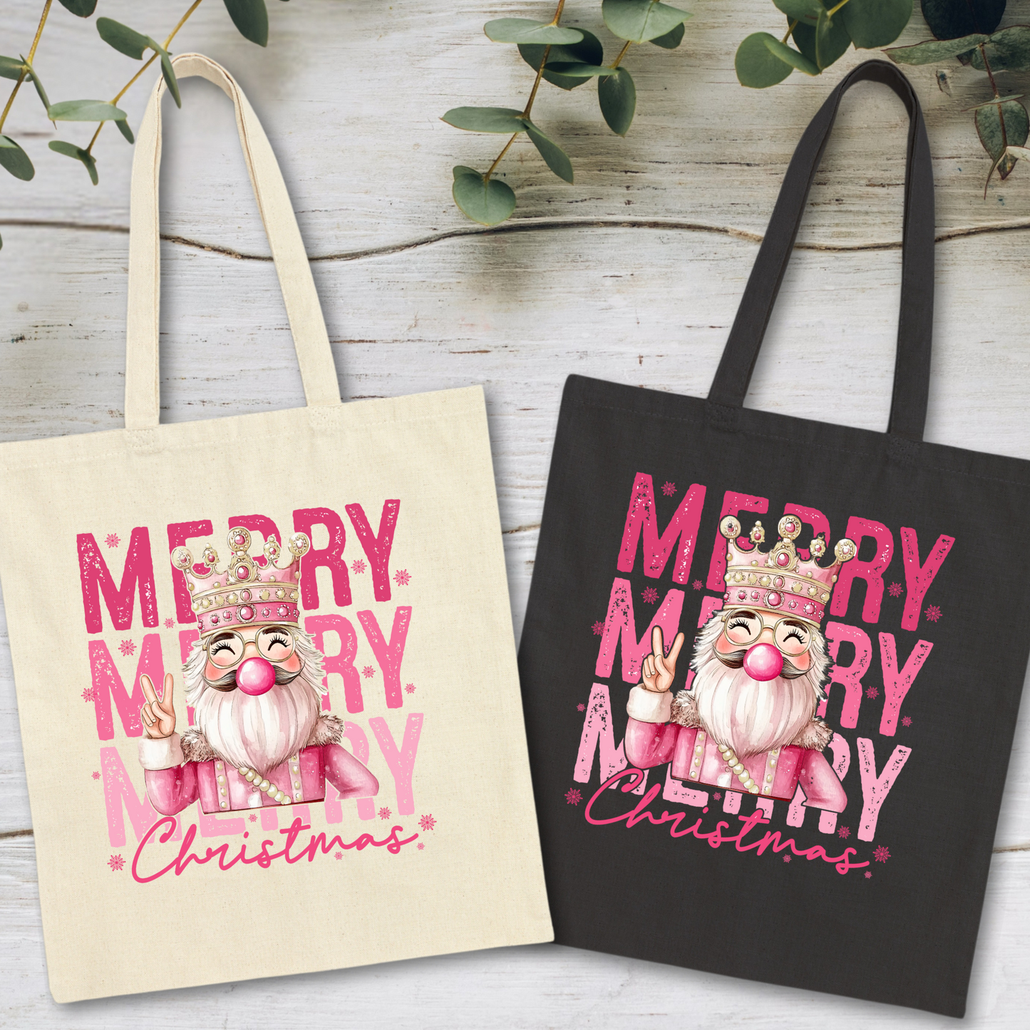 Nutcracker Merry Christmas Tote