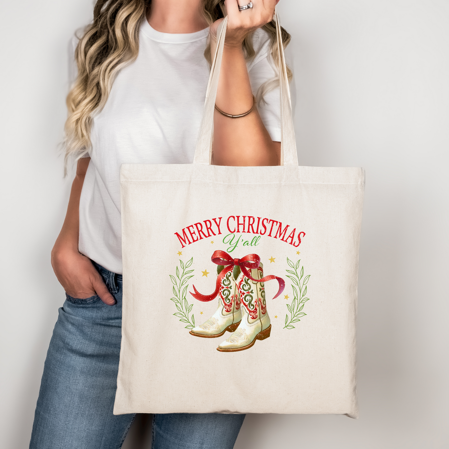 Country Christmas Tote Bag