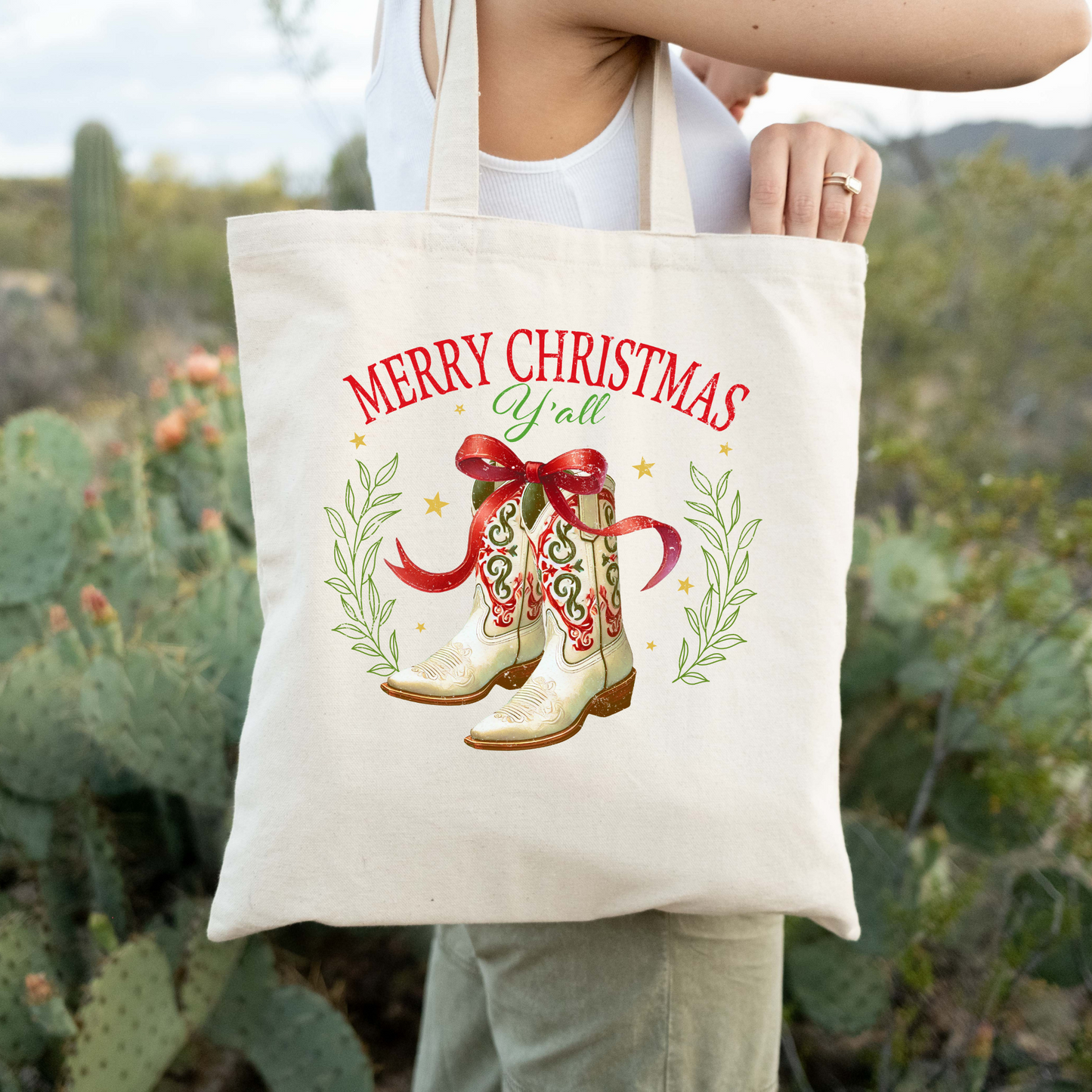 Country Christmas Tote Bag